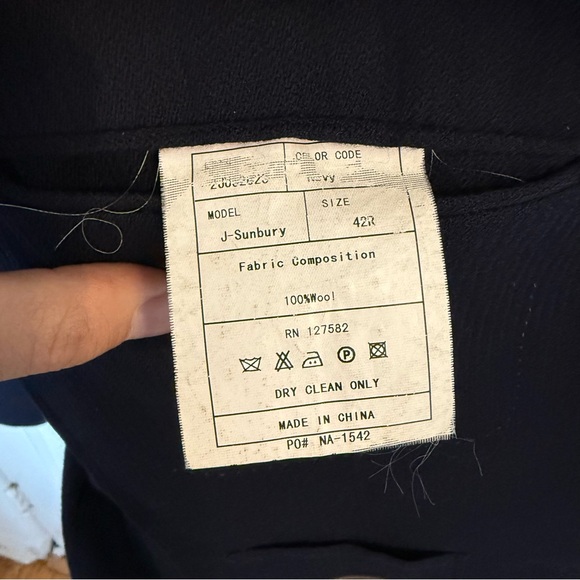 Men’s Paul Betenly wool Blazer Sports Coat in Navy Blie with 2 buttons size 42R - Picture 6 of 9